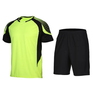 Vansydical Breathable Running Sets Sports Suits For Men Soccer Jersey Shorts Sportswear Basketball Mens T-Shirt Gym Clothing Men