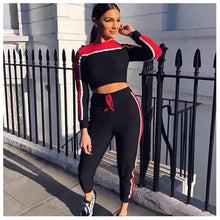 Load image into Gallery viewer, Mujer Sports Suit Yoga Clothing Women High Waist Set 2 Pieces 2019 Autumn Women Tops And Pants Suit Ladies Leisure Hooded Suit