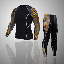 Load image into Gallery viewer, Men&#39;s Compression Run jogging Suits Clothes Sports Set Long t shirt And Pants   Fitness Training Sportswear clothing