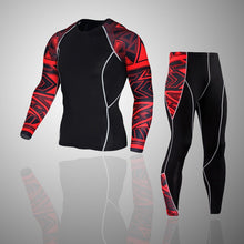 Load image into Gallery viewer, Men&#39;s Compression Run jogging Suits Clothes Sports Set Long t shirt And Pants   Fitness Training Sportswear clothing