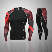 Load image into Gallery viewer, Men&#39;s Compression Run jogging Suits Clothes Sports Set Long t shirt And Pants   Fitness Training Sportswear clothing