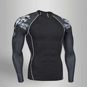 Men's Compression Run jogging Suits Clothes Sports Set Long t shirt And Pants   Fitness Training Sportswear clothing