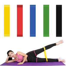 Load image into Gallery viewer, 5 pcs 50*5cm latex yoga gym Resistance Bands Rubber Band Workout Fitness Equipment loops Strength Training hip Bands