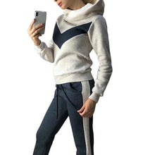 Load image into Gallery viewer, Women Tracksuits Sports Suits Velvet Hoodies Sweatshirts Pants Autumn Winter Running Set Fleece Sportswear Warm Thicken Clothing