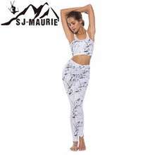 Load image into Gallery viewer, Women Sport Yoga Set Sling Prited Running Set Vest+Leggings Sports Suit  Sports Clothing Gym Tracksuit