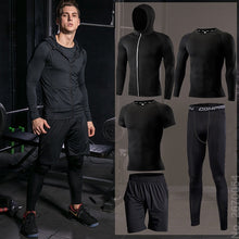 Load image into Gallery viewer, Gym Running Set Men&#39;s Tracksuit Jogging Compression Sportswear for Men Fitness Sports Clothing Tight Sport Clothes Set Hoodies