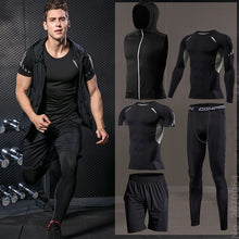 Load image into Gallery viewer, Gym Running Set Men&#39;s Tracksuit Jogging Compression Sportswear for Men Fitness Sports Clothing Tight Sport Clothes Set Hoodies