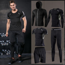 Load image into Gallery viewer, Gym Running Set Men&#39;s Tracksuit Jogging Compression Sportswear for Men Fitness Sports Clothing Tight Sport Clothes Set Hoodies