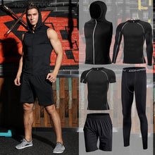 Load image into Gallery viewer, Gym Running Set Men&#39;s Tracksuit Jogging Compression Sportswear for Men Fitness Sports Clothing Tight Sport Clothes Set Hoodies