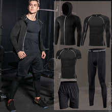 Load image into Gallery viewer, Gym Running Set Men&#39;s Tracksuit Jogging Compression Sportswear for Men Fitness Sports Clothing Tight Sport Clothes Set Hoodies