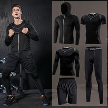 Load image into Gallery viewer, Gym Running Set Men&#39;s Tracksuit Jogging Compression Sportswear for Men Fitness Sports Clothing Tight Sport Clothes Set Hoodies