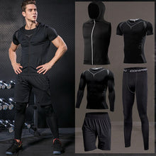 Load image into Gallery viewer, Gym Running Set Men&#39;s Tracksuit Jogging Compression Sportswear for Men Fitness Sports Clothing Tight Sport Clothes Set Hoodies