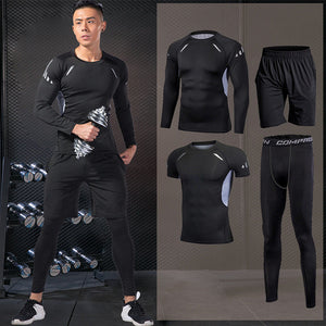 Gym Running Set Men's Tracksuit Jogging Compression Sportswear for Men Fitness Sports Clothing Tight Sport Clothes Set Hoodies