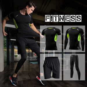 Gym Running Set Men's Tracksuit Jogging Compression Sportswear for Men Fitness Sports Clothing Tight Sport Clothes Set Hoodies