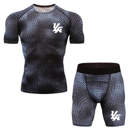 New Compression Men's Sport Suits Quick Dry Running sets mens sports suits gym fitness clothing Tracksuits Running 2Pcs/Set