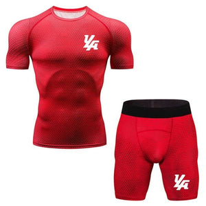 New Compression Men's Sport Suits Quick Dry Running sets mens sports suits gym fitness clothing Tracksuits Running 2Pcs/Set