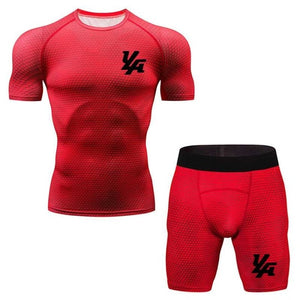 New Compression Men's Sport Suits Quick Dry Running sets mens sports suits gym fitness clothing Tracksuits Running 2Pcs/Set