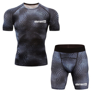 New Compression Men's Sport Suits Quick Dry Running sets mens sports suits gym fitness clothing Tracksuits Running 2Pcs/Set