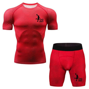 New Compression Men's Sport Suits Quick Dry Running sets mens sports suits gym fitness clothing Tracksuits Running 2Pcs/Set