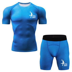 New Compression Men's Sport Suits Quick Dry Running sets mens sports suits gym fitness clothing Tracksuits Running 2Pcs/Set