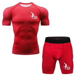 New Compression Men's Sport Suits Quick Dry Running sets mens sports suits gym fitness clothing Tracksuits Running 2Pcs/Set