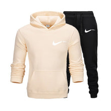 Load image into Gallery viewer, Men Hoodies Set 2019 Autumn Brand Casual Running Tracksuit Mens Set Sports Clothing Two Piece Patchwork Hoodie Pant Male Suit