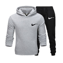 Load image into Gallery viewer, Men Hoodies Set 2019 Autumn Brand Casual Running Tracksuit Mens Set Sports Clothing Two Piece Patchwork Hoodie Pant Male Suit