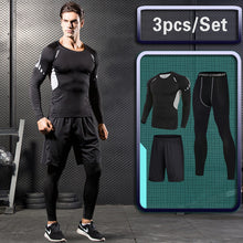 Load image into Gallery viewer, Men&#39;s Gym training Fitness sportswear Athletic physical workout Clothes Suits Running jogging Sports clothing Tracksuit Dry Fit