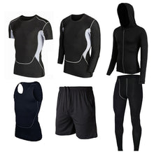 Load image into Gallery viewer, Men&#39;s Gym training Fitness sportswear Athletic physical workout Clothes Suits Running jogging Sports clothing Tracksuit Dry Fit