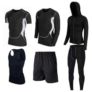 Men's Gym training Fitness sportswear Athletic physical workout Clothes Suits Running jogging Sports clothing Tracksuit Dry Fit