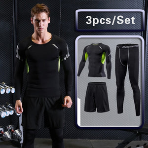 Men's Gym training Fitness sportswear Athletic physical workout Clothes Suits Running jogging Sports clothing Tracksuit Dry Fit