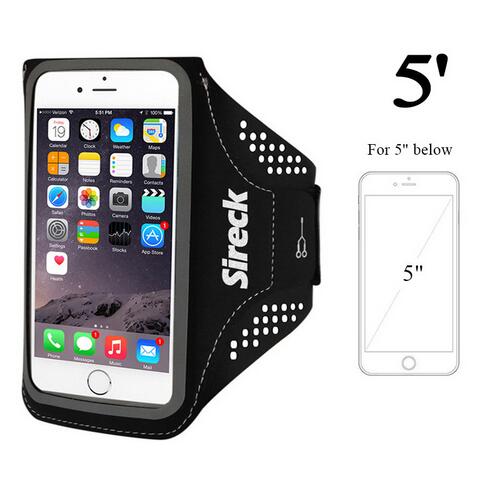 Sireck Running Bag Waterproof Sport Arm Bag 5.0'' 5.8'' Phone Case Fitness Gym Bag Jogging Arms Belt Pouch Running Accessories